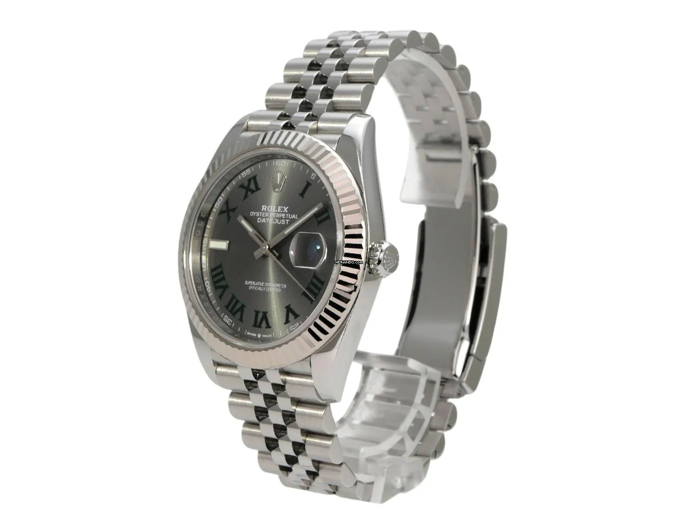  Rolex Datejust 41 Ref. 126334 Rhodium Römisch Jubile-Band 