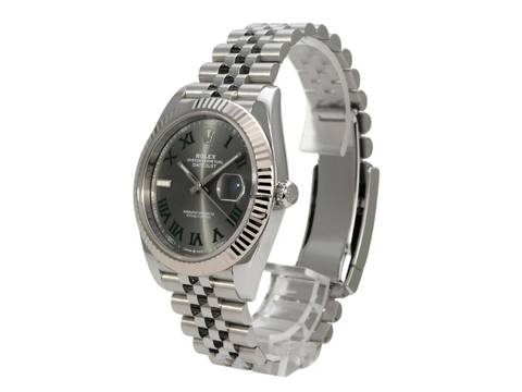  Rolex Datejust 41 Ref. 126334 Rhodium Römisch Jubile-Band 