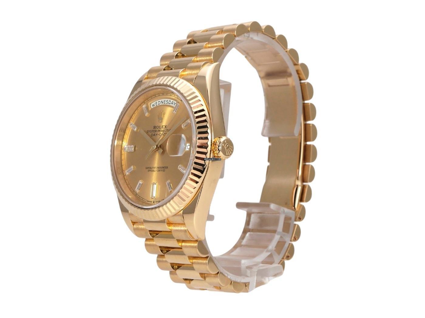 Thumbnail von Rolex Day-Date 40 Gelbgold Ref. 228238 Champagner Diamant