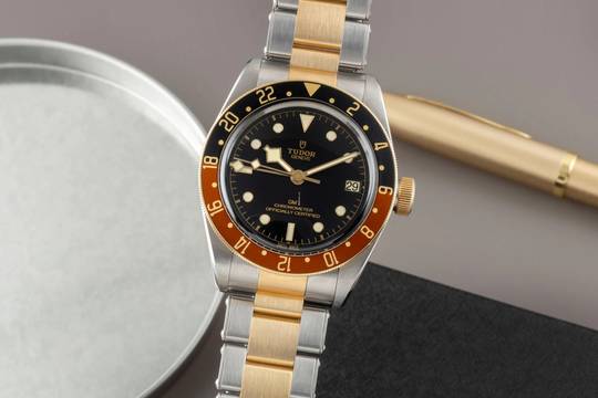  Tudor Black Bay GMT Stahl / Gold Automatik Herrenuhr M79833MN B&P 2022 