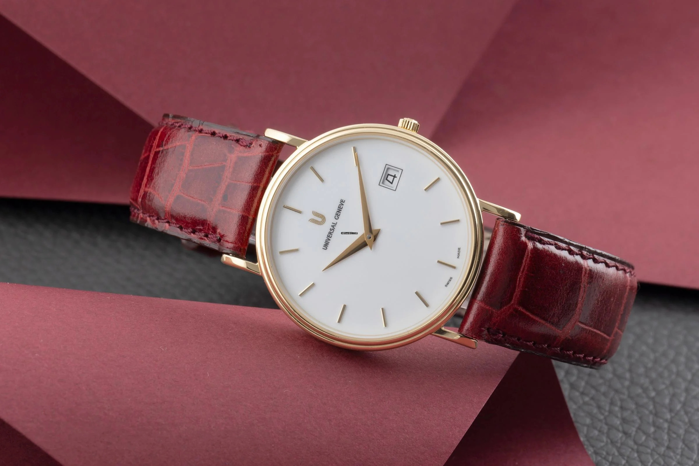 Thumbnail von Universal Genève 18k Gold Herrenuhr Ref.149.140-22 Papiere