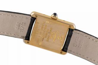 Thumbnail von Cartier Tank Silber vergoldet Quarz Damenuhr Ref. W1009654 Klassiker