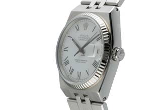 Thumbnail von Rolex Datejust Oysterquartz Silver Dial Stahl Weissgold Herrenuhr Ref. 17014 B&P