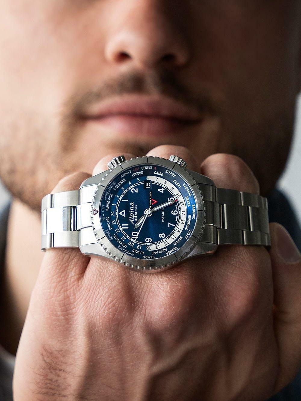 Thumbnail von Alpina Startimer Pilot AL-255N4S26B Startimer Pilot Worldtimer Herrenuhr 41mm