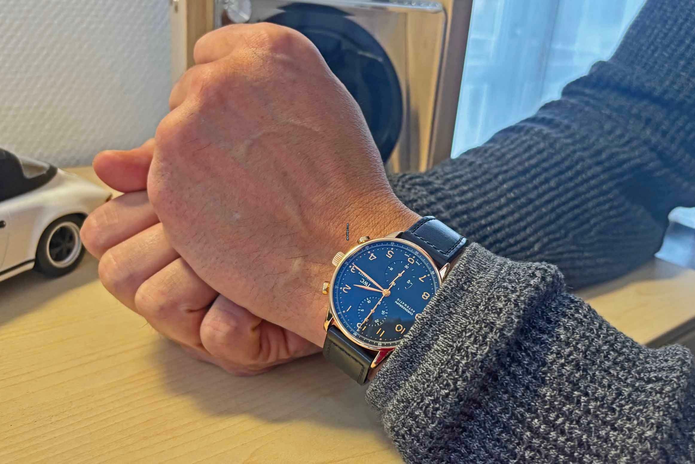  IWC Portugieser Chronograph Portuguese Chronograph Roségold IW3714 Zifferblatt schwarz deutsche Auslieferung 