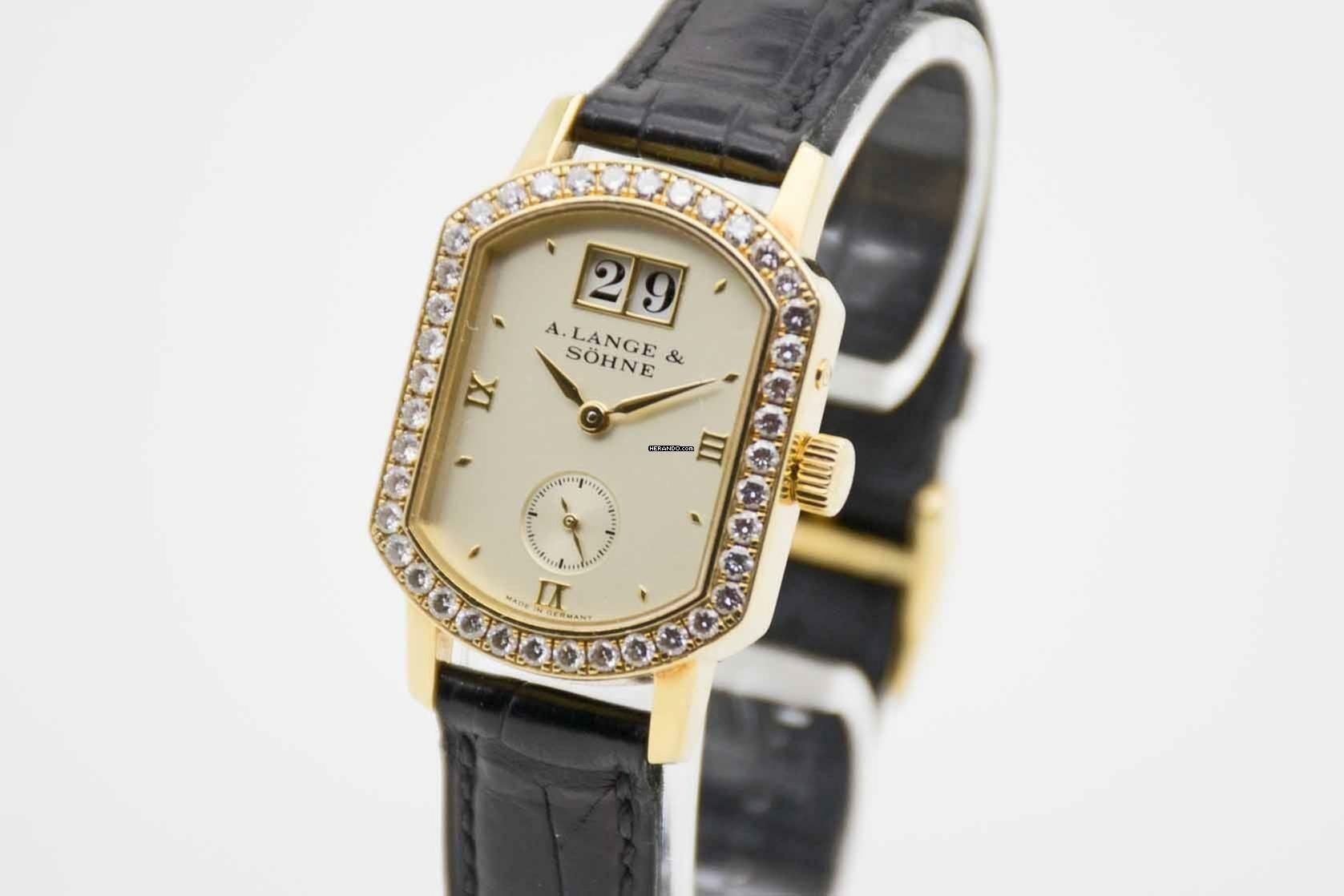 Thumbnail von A. Lange & Söhne Lange 1 Arkade Gelbgold mit 1,2 kt Diamanten Wempe Fullset aus 2004