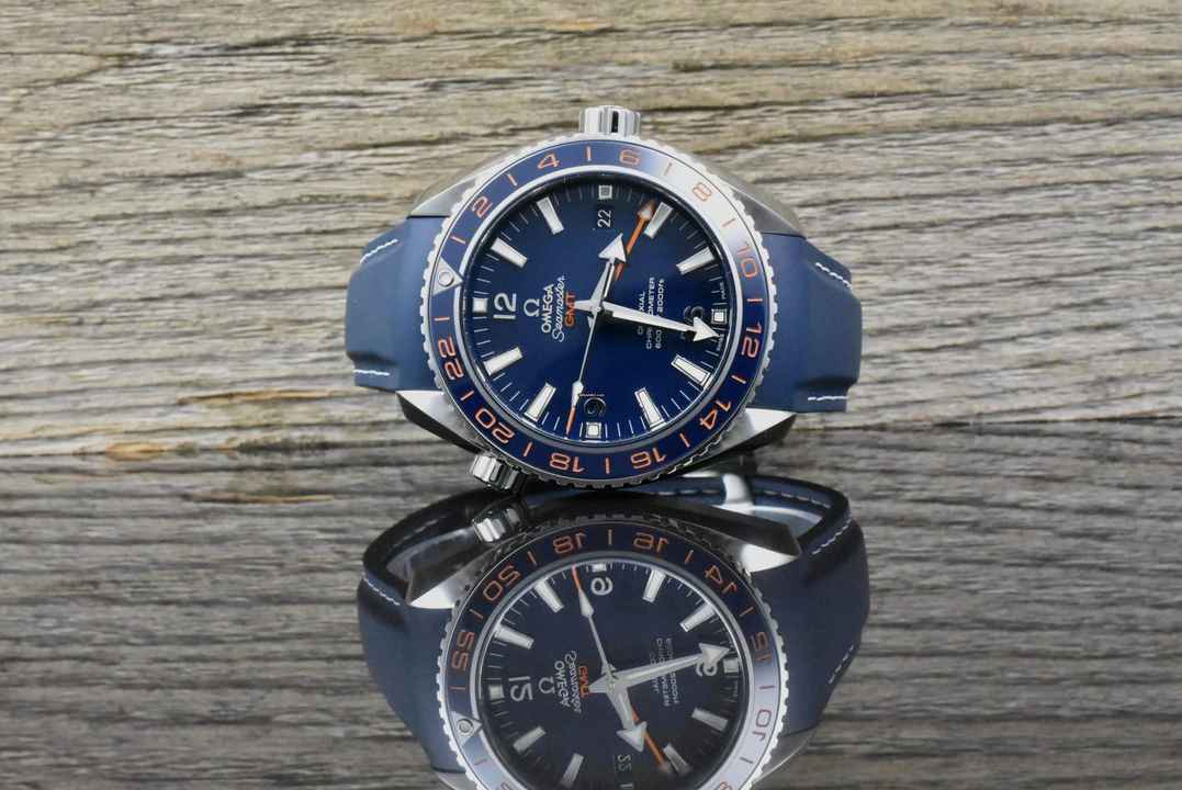  Omega Seamaster Planet Ocean Gmt GoodPlanet / Blue Ceramic - Box & Papiere 