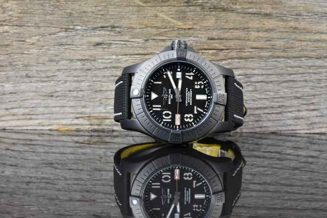  Breitling Avenger Seawolf Night Mission 45MM Black Military Automatic 2024 Full Set 