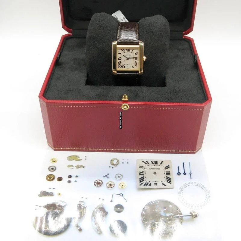Thumbnail von Cartier Tank Française ref.1840 - 750/-Gold - Frisch Revision Mit Box