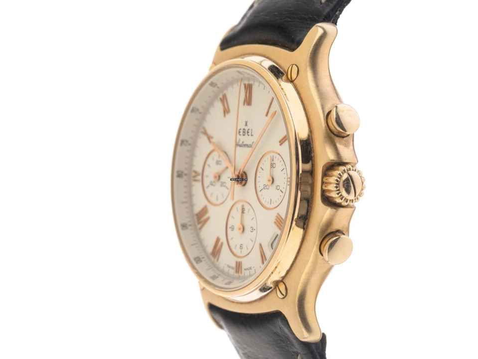 Ebel 1911 Chronograph El Primero Ref.5134901 1995 Full Set sehr gut Vintage 1911 Chronograph El Primero 18kt Gelbgold Krokoleder Faltschließe 