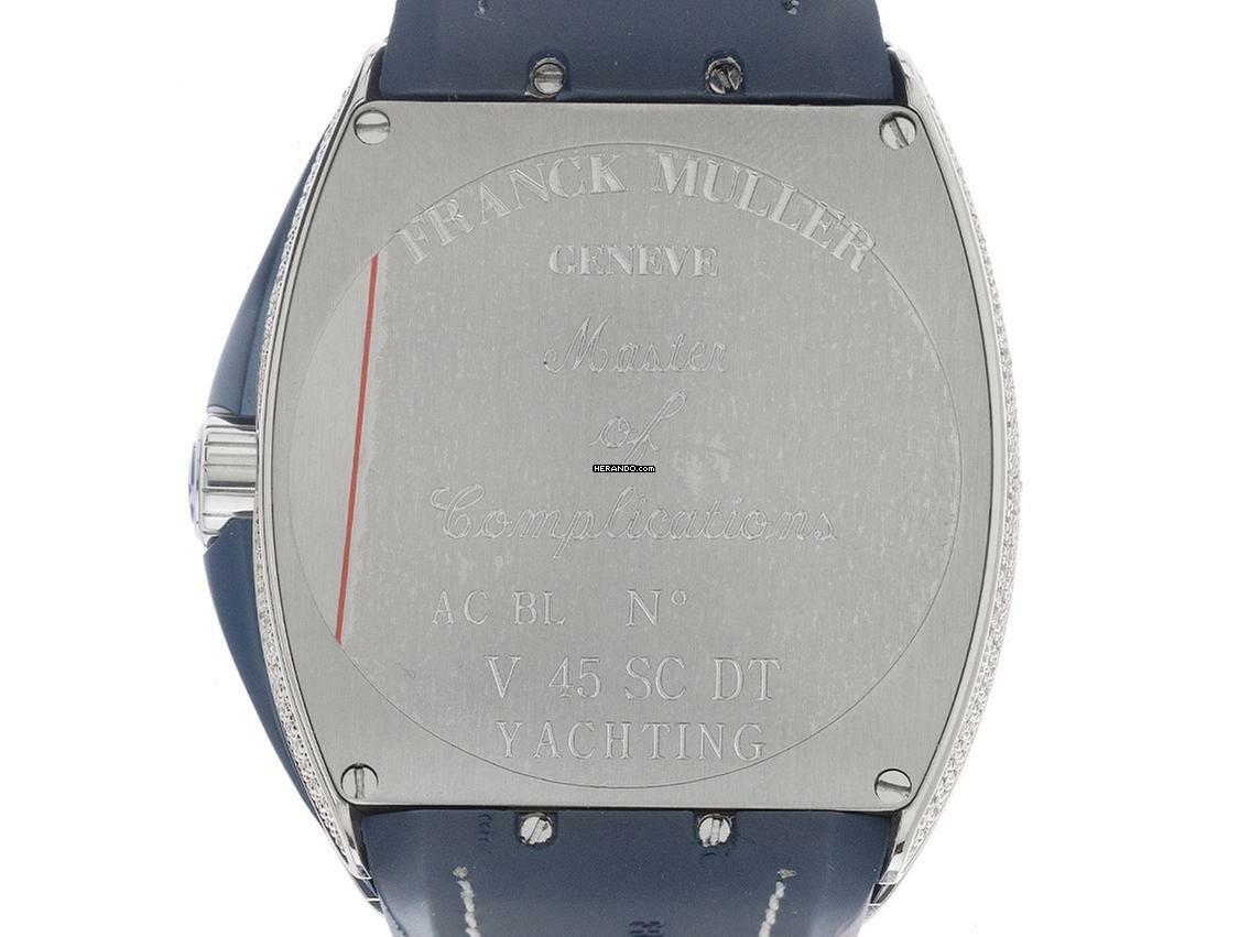 Thumbnail von Franck Muller Vanguard Blue Yachting Ref.V45SCDT 2021 Full Set Neu Vanguard Blue Yachting Diamanten 12,00ct Kautschuk Krokoleder Faltschließe