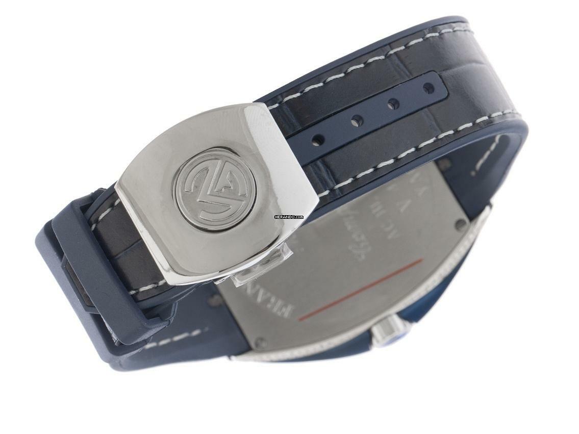 Thumbnail von Franck Muller Vanguard Blue Yachting Ref.V45SCDT 2021 Full Set Neu Vanguard Blue Yachting Diamanten 12,00ct Kautschuk Krokoleder Faltschließe