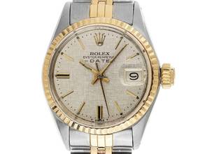 Thumbnail von Rolex Oyster Perpetual Lady Date Ref.6517 1970 Box&Beschreibung sehr gut Vintage Oyster Perpetual Date Lady open 6/9
