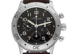 Thumbnail von Breguet Type XX - XXI - XXII Aeronavale Flyback Ref.3800ST929W6 2018 Full Set wie Neu Vintage Type XX Aeronavale Flyback Krokoeder Faltschließe