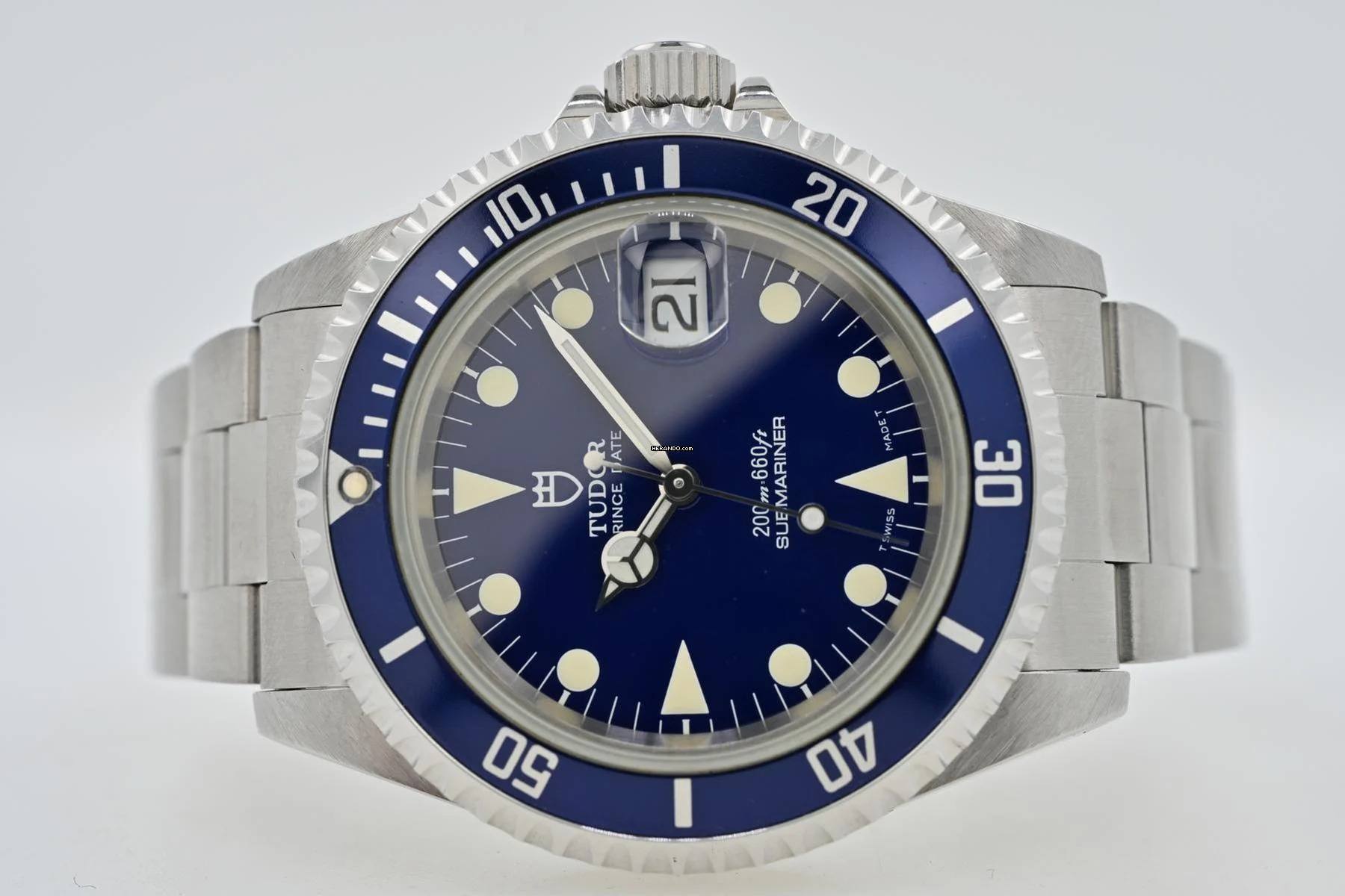  Tudor Submariner 79190 Vintage Tritium Blue Dial Sapphire LC100 NOS 