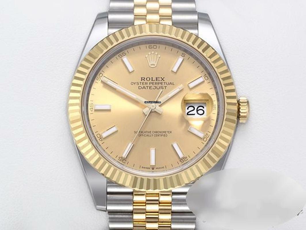  Rolex Datejust 41 126333 2023 Edelstahl Gelbgold 750 Automatik Stainless Steel 18kt Yellow Gold Jubilé-band Chronometer Oyster 