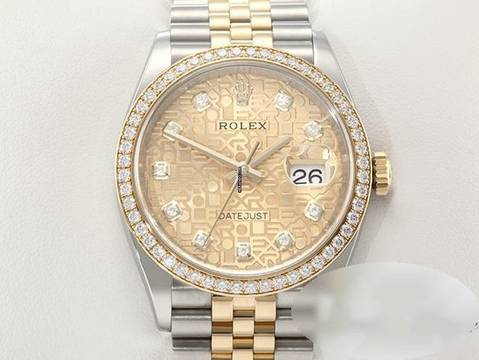  Rolex Datejust 36 126283rbr Stahl Gelbgold 750 Diamanten Automatik Stainless Steel 18kt Yellow Gold Jubilé-band Chronometer Oyster Gold 