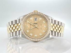 Thumbnail von Rolex Datejust 36 126283rbr Stahl žluté zlato 750 Diamant Automatika Nerezová ocel 18kt žluté zlato Jubilé řemínek Chronometr Oyster Gold