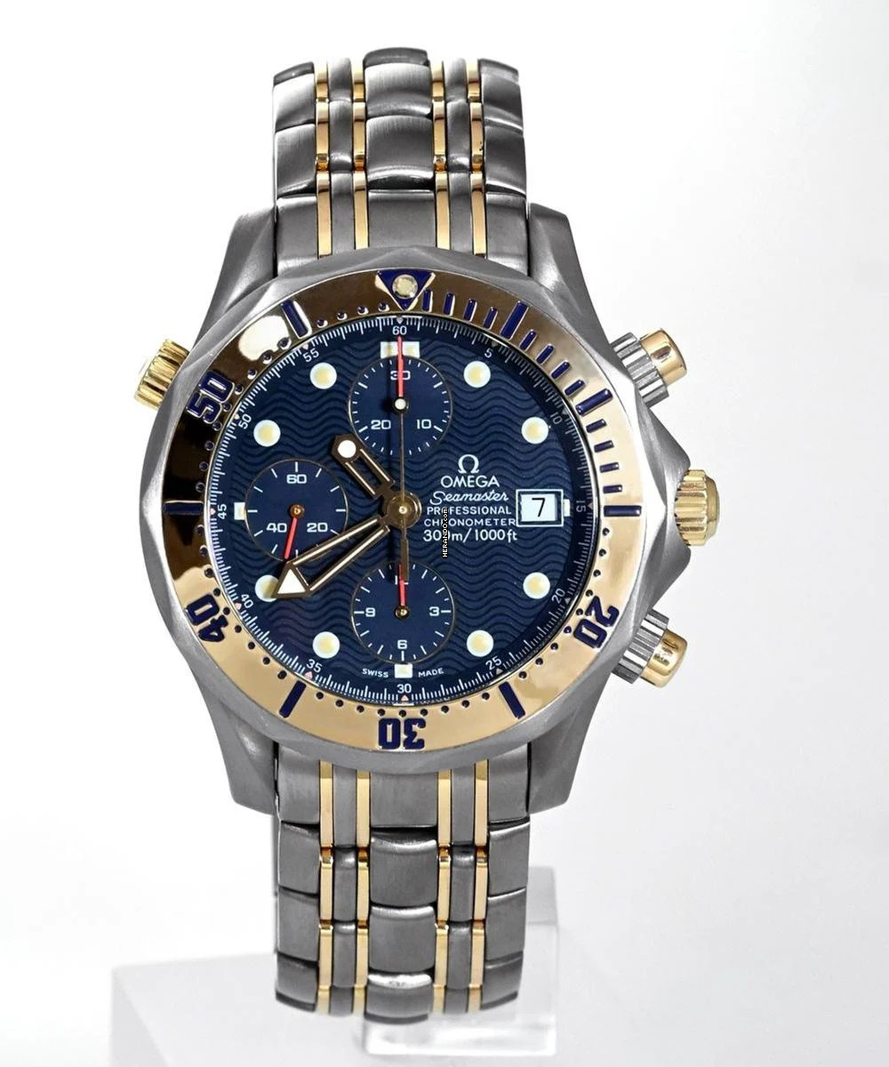 Omega Seamaster Diver 300 M Chronometer Chronograph 750er Gold und Titan Ref. 2297.80.00