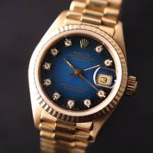 Thumbnail von Rolex Lady-Datejust 26 Yellow Gold Blue Vignette Diamond Dial