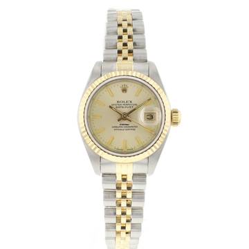  Rolex Lady-Datejust 26 Steel/Gold Champagne Dial 