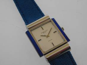 Thumbnail von Patek Philippe 18 Karat Weißgold Herrenuhr Ref 3578/1 Lapis Arte Suizo 29 x 40 mm Rarität double Signed Handaufzug Kaliber 175