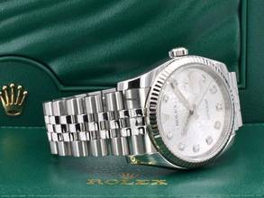 Thumbnail von Rolex Datejust 36 116234 White Jubilee Dial With Big Diamonds - Full Set 36mm