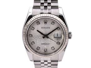 Thumbnail von Rolex Datejust 36 116234 White Jubilee Dial With Big Diamonds - Full Set 36mm