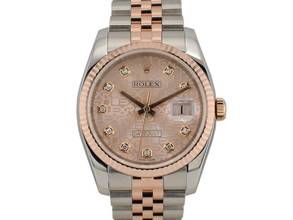 Thumbnail von Rolex Datejust 36 Stainless Steel - Rose Gold Jubilee Diamond Dial