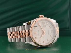 Thumbnail von Rolex Datejust 36 116231 Steel & Rose Gold With Jubilee Diamonds Dial - Full Set 36mm 2010