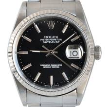 Thumbnail von Rolex Datejust 36 16234 Soleil black dial 1996 Full Set