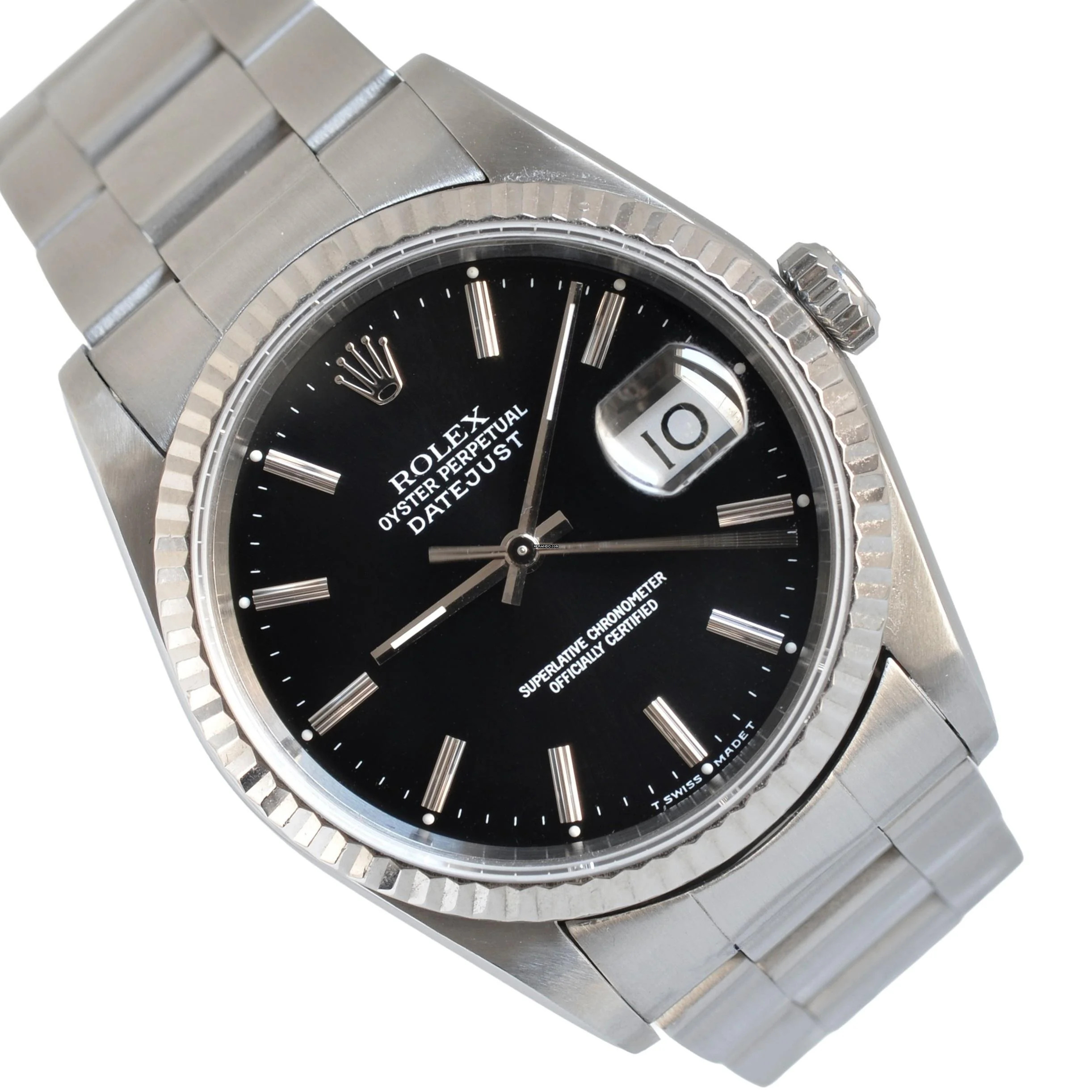 Rolex Datejust 36 16234 Soleil black dial 1996 Full Set