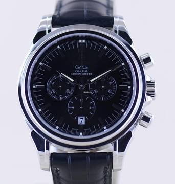  Omega De Ville Co-Axial Chronograph Date black Dial Automatic 41mm Dresswatch 