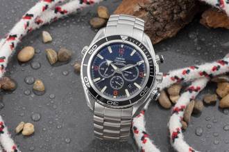 Thumbnail von Omega Seamaster Planet Ocean Chronograph 600M Chronograph Automatik Ref. 2910.51.82 B&P 2010
