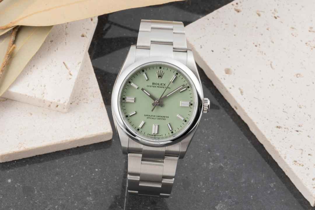  Rolex Oyster Perpetual 36 Pistachio Stahl Automatik Herrenuhr Ref. 126000 B&P 2025 