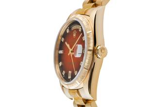 Thumbnail von Rolex Day-Date 36 18k Red Vignette Diamond Dial Borke Gold Automatik Ref. 18248