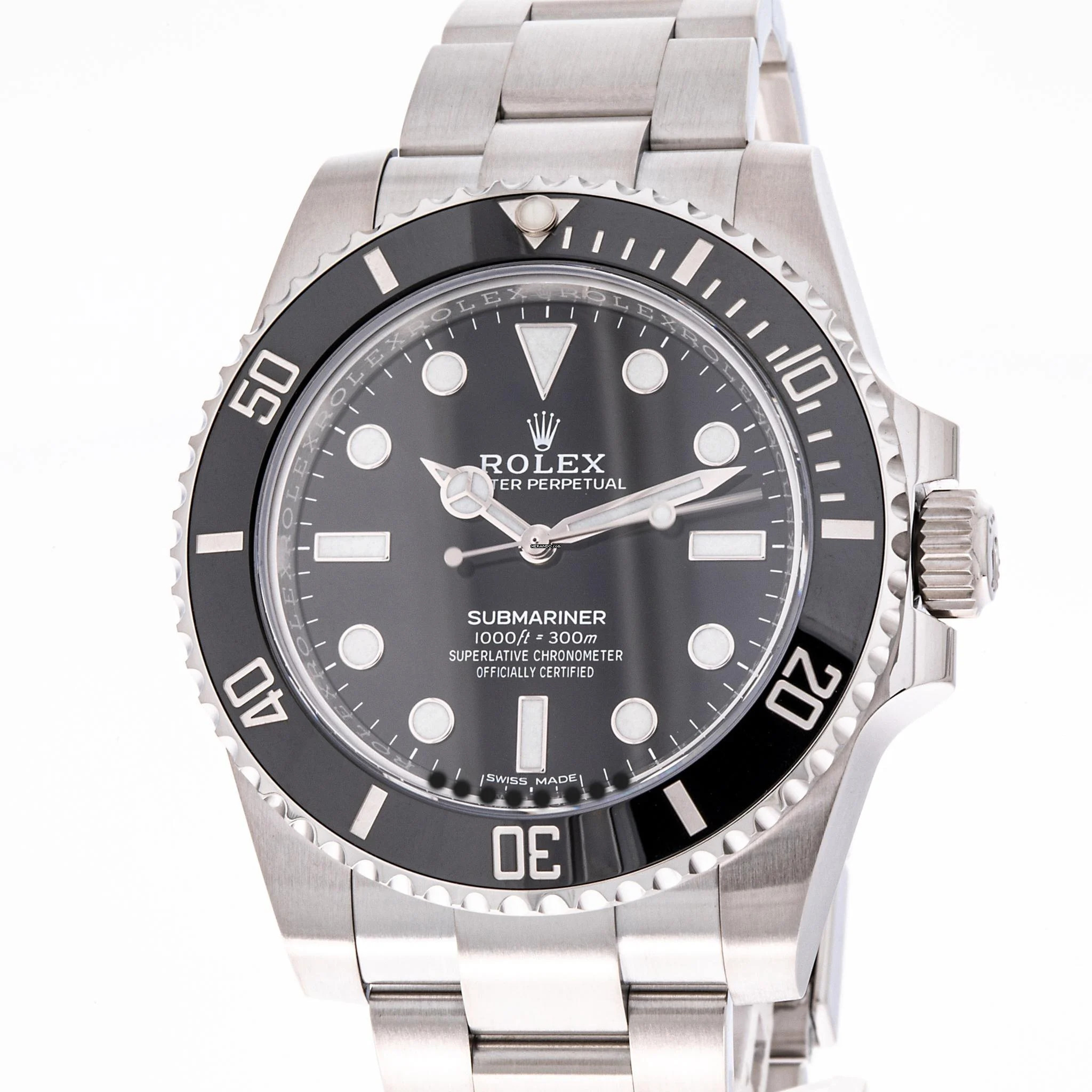  Rolex Submariner (No Date) 40 – 114060 – like NEW – 2014 Full Set 