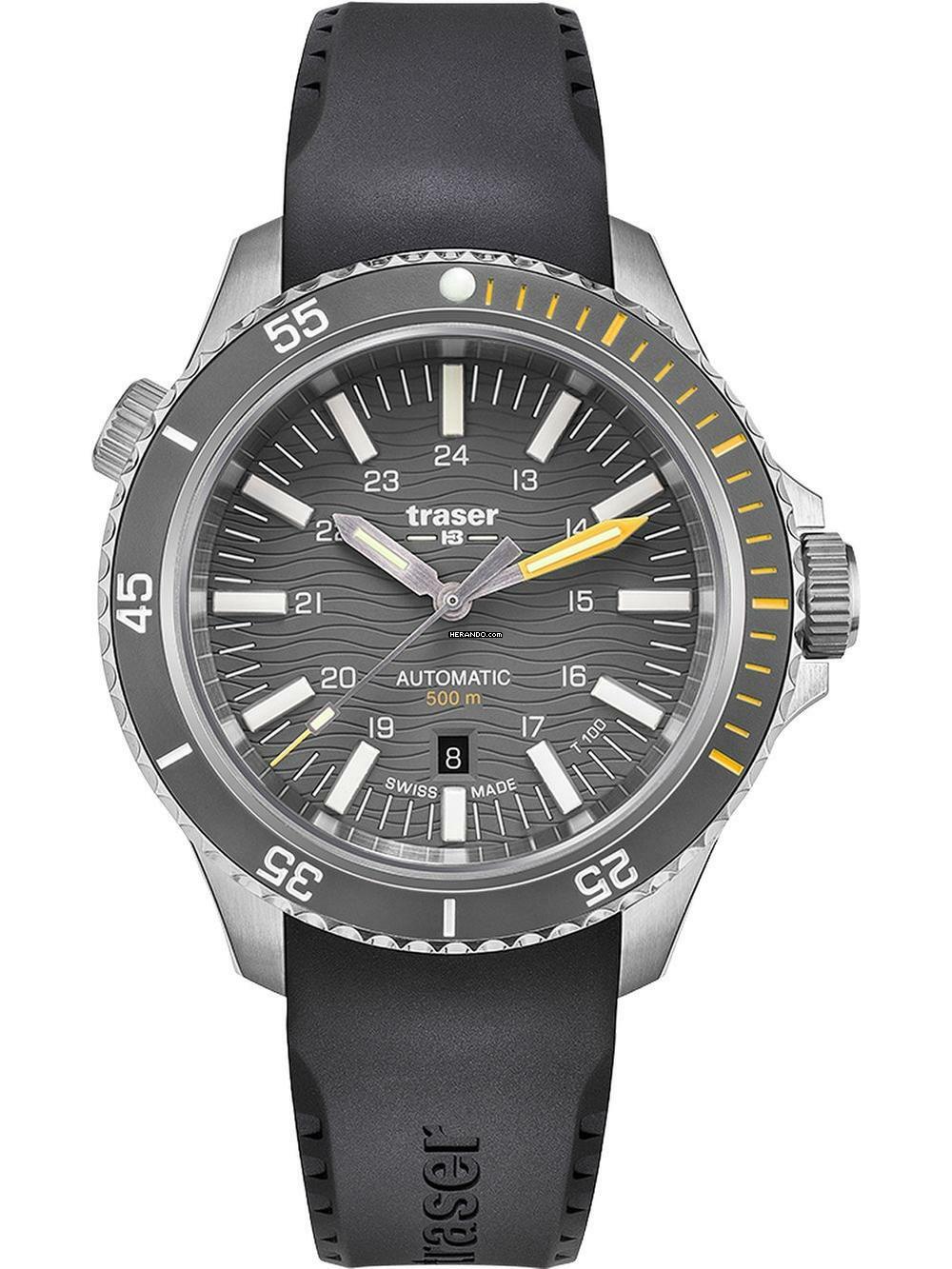Traser H3 110330 P67 Diver Automatik T100 Grey Herrenuhr 46mm 50ATM
