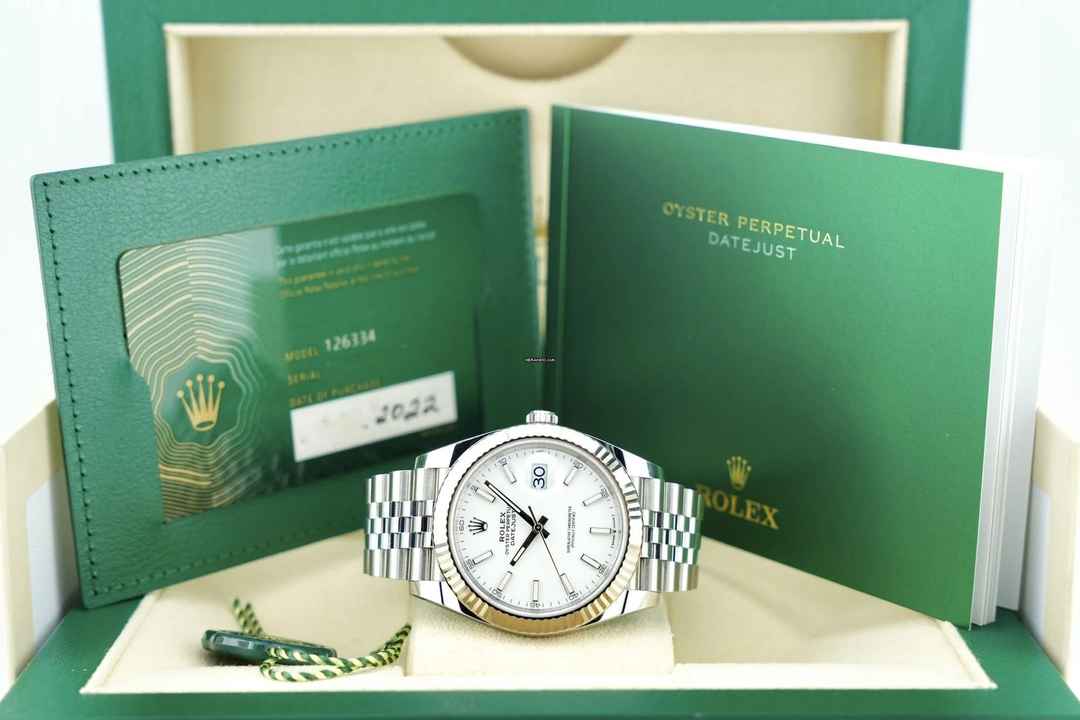  Rolex Datejust 41 White Dial - Jubilee Bracelet - 126334 2022 