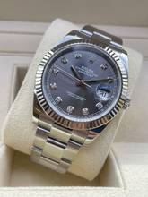 Thumbnail von Rolex Datejust 41 RHODIUM DIAMOND DIAL FULL SET WITH BOX AND PAPERS top Condition year:2021