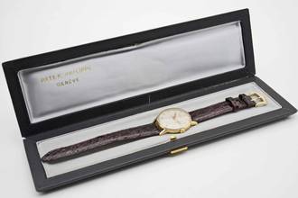 Thumbnail von Patek Philippe Calatrava 3411 mit Box & Stammbuchauszug aus 1960