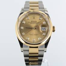 Thumbnail von Rolex Datejust 36 Ref.126203//Full Set//2019 Steel/Gold//Diamonds//#KS