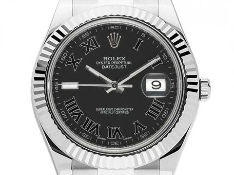  Rolex Datejust II Ref.116334 2015 LC 100 Full Set wie Neu Vintage Datejust II Stahl 18kt Weißgold 