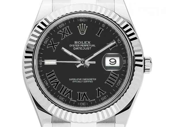  Rolex Datejust II Ref.116334 2015 LC 100 Full Set wie Neu Vintage Datejust II Stahl 18kt Weißgold 