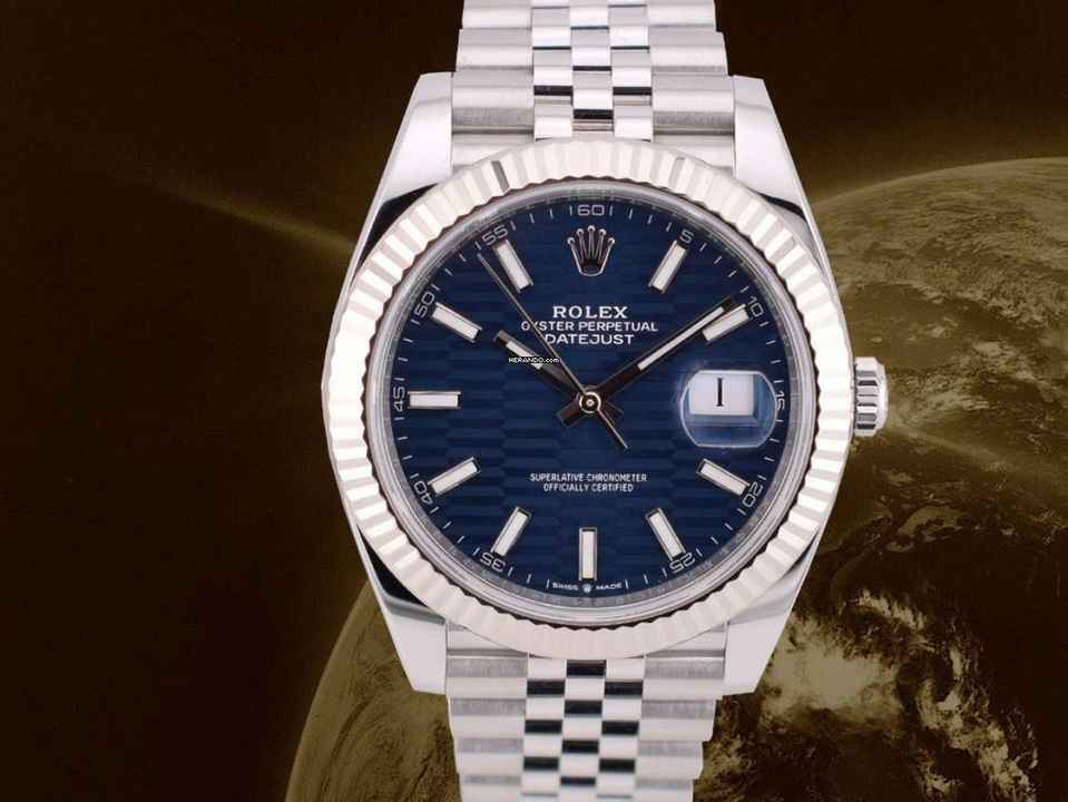  Rolex Datejust 41 Ii 41mm Motif Blue Dial New 