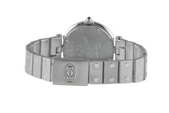 Thumbnail von Cartier Santos Lady Edelstahl Damenuhr Ref. 81924 Klassiker