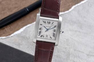 Thumbnail von Cartier Tank Française Edelstahl Automatik Herrenuhr Ref. W5101755 B&P 2002