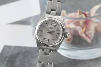Thumbnail von Rolex Oyster Perpetual Stahl / Weissgold Automatik Damenuhr Ref. 6719 Vintage