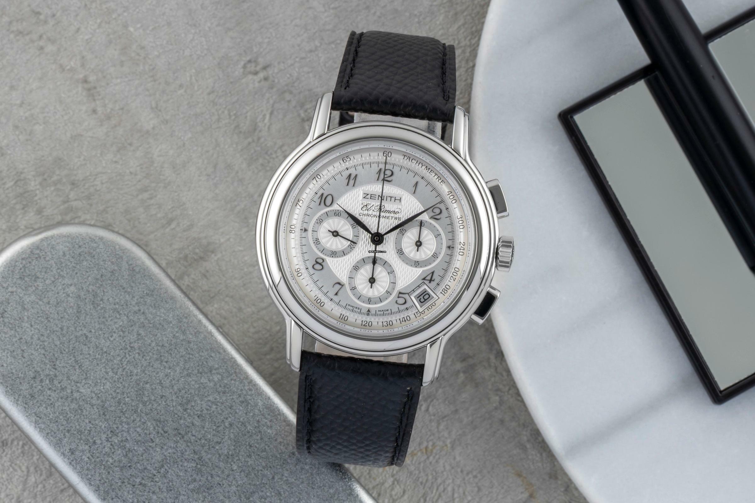 Thumbnail von Zenith El Primero Chronograph Stahl Automatik Herrenuhr Ref. 14/01.0240.400