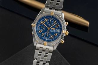 Thumbnail von Breitling Chronomat Vitesse Chronograph Stahl / Gold Automatik Ref B13350 Papers